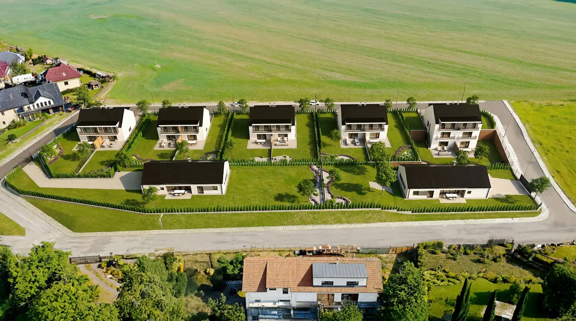 Vizualizace rodinného domu v projektu Luční Háj